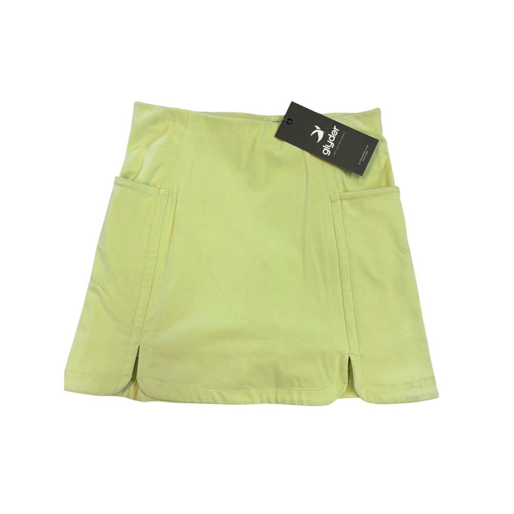 Glyder Ace Skirt Honey Dew Lime Green Athletic Tennis Golf Skort XS New